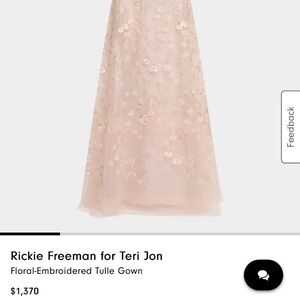 Brand New with Tags- Rickie Freeman for Teri Jon Pink Floral Tulle Dress